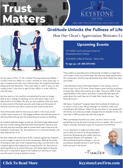 November 2022 - Gratitude Unlocks The Fullness Of Life